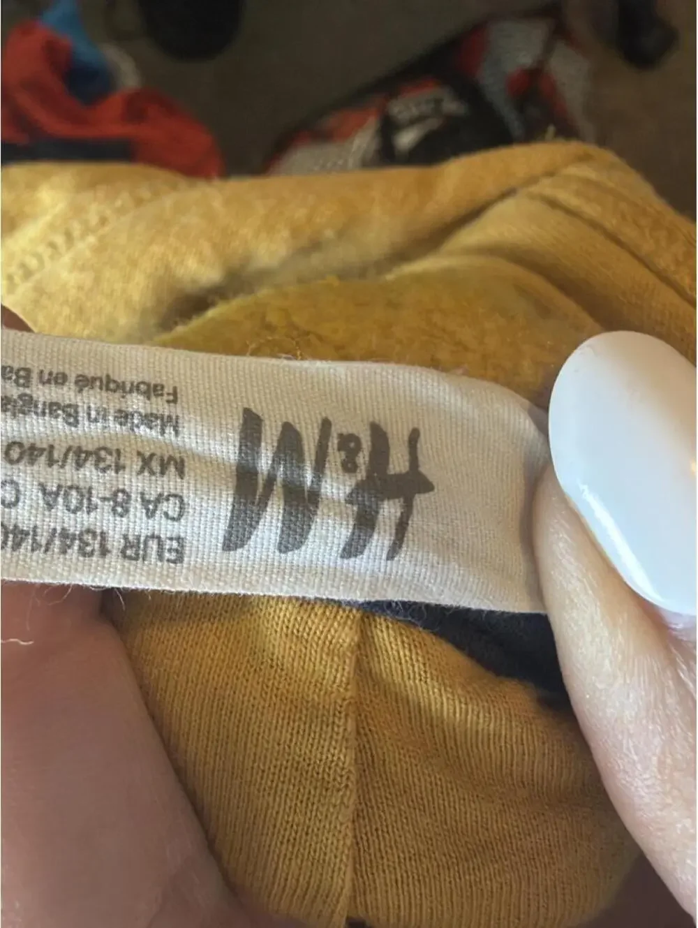 H&M Mustard Yellow Boston Hoodie Sweatshirt Size M